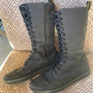 Doc Martens Canvas Lace up Black Boots